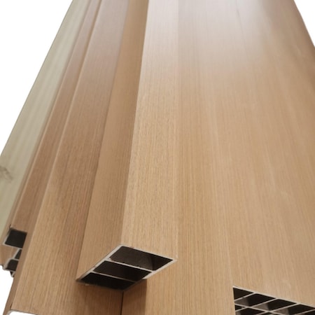 Ejoy 106in x 4in Wood and Poly Composite Decorative Privacy Screen Panel Divider, 3PK WPCT002-Maple